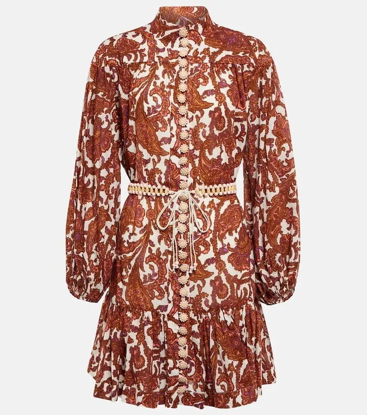 Paisley cotton minidress