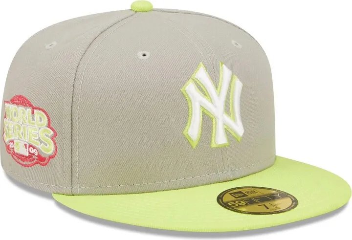Men's New Era Gray and Green New York Yankees 45th Anniversary Cyber 59FIFTY Fitted Hat
