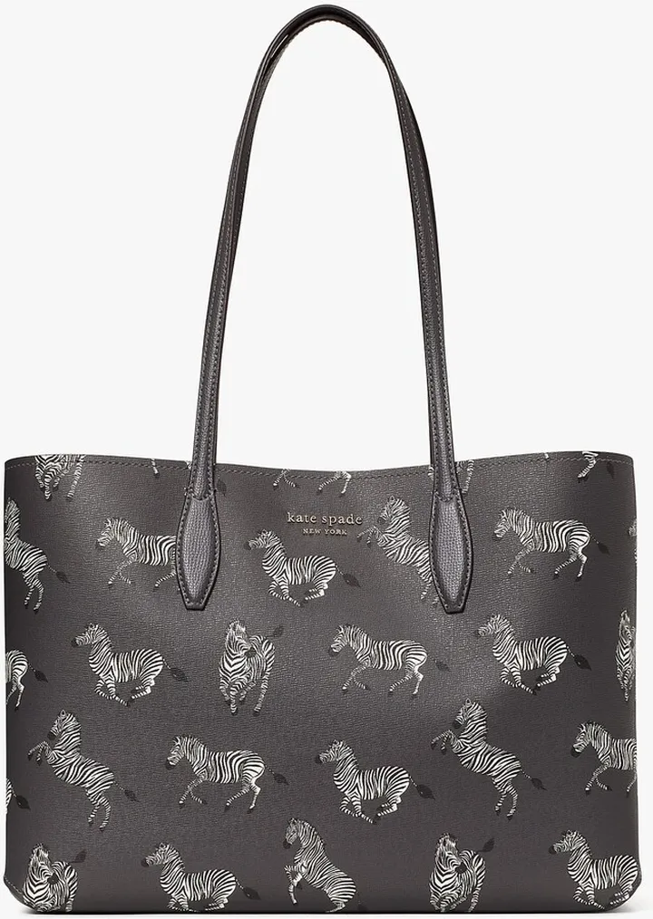 Kate Spade All Day Dancing Zebras Printed Large Tote