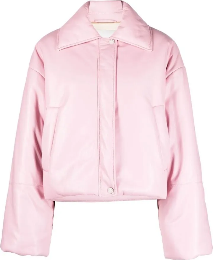 Cropped Puffy Bomber Jacket