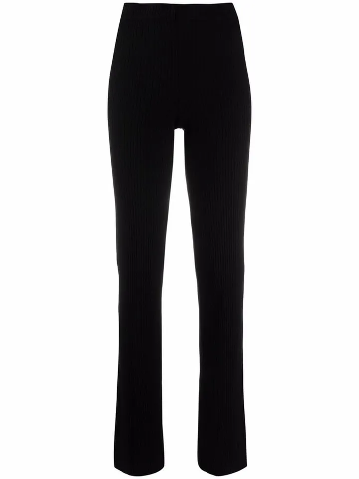 High-Waisted Straight-Leg Trousers