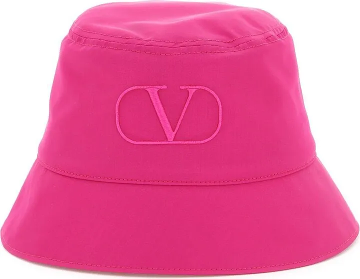 Valentino Garavani Pink Pp Vlogo Signature Bucket Hat