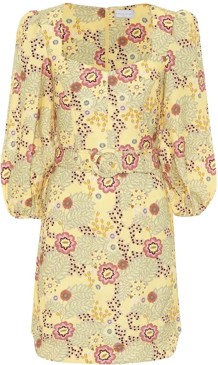 Sahara floral linen-blend minidress