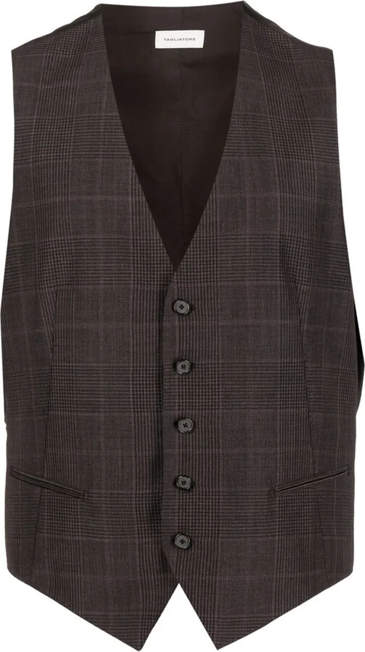 Plaid-Print Waistcoat