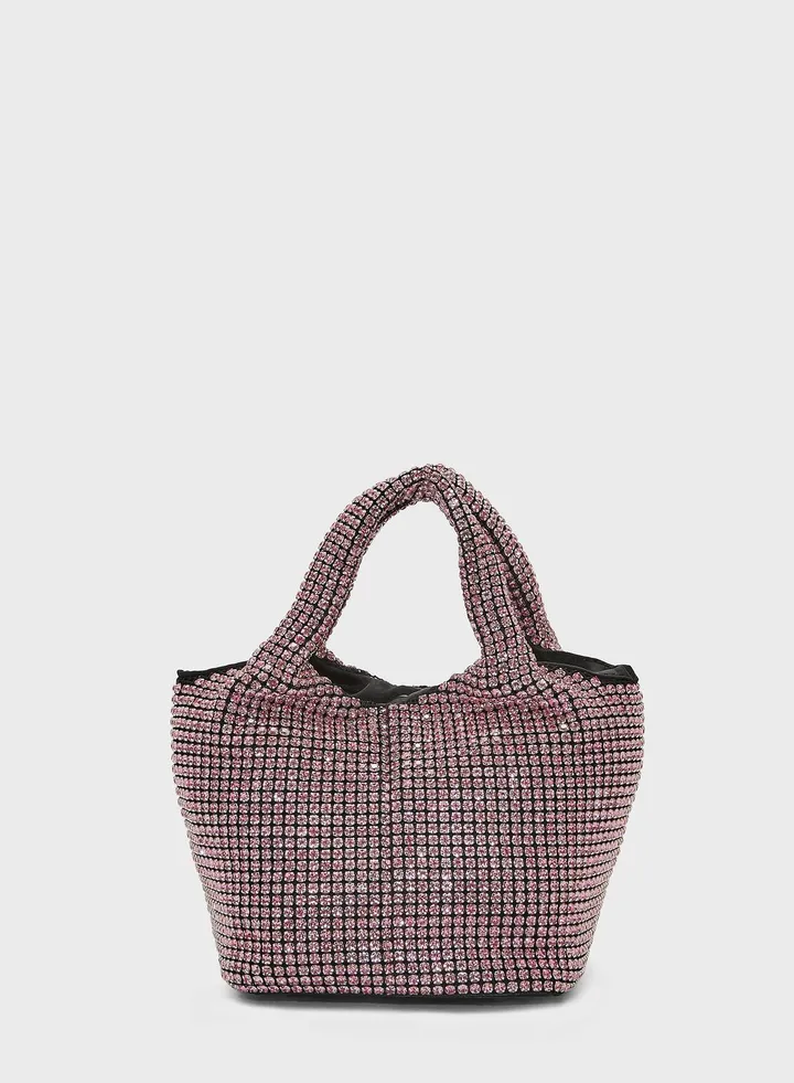 Diamante Ruched Bag