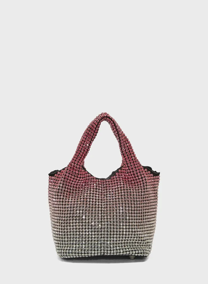Diamante Ombre Ruched Bag