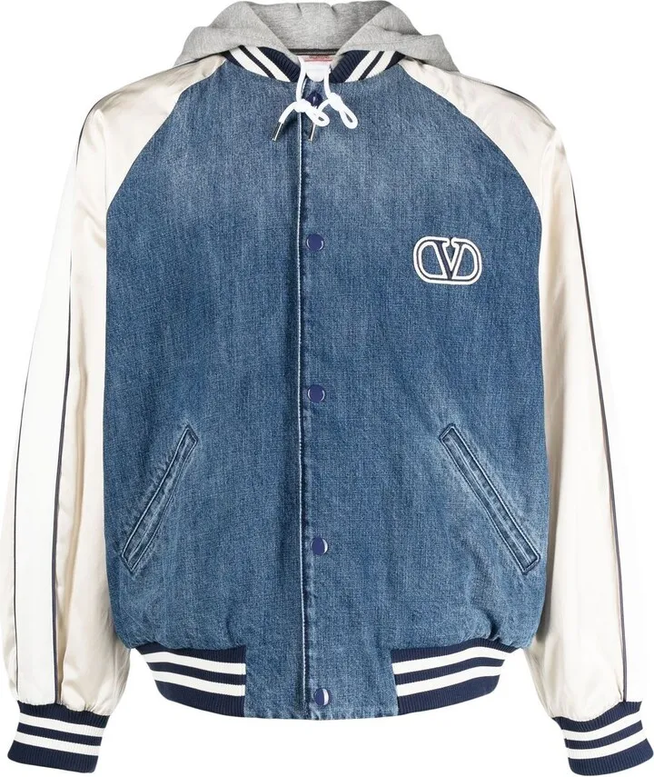 Panelled Hooded Bomber Jacket