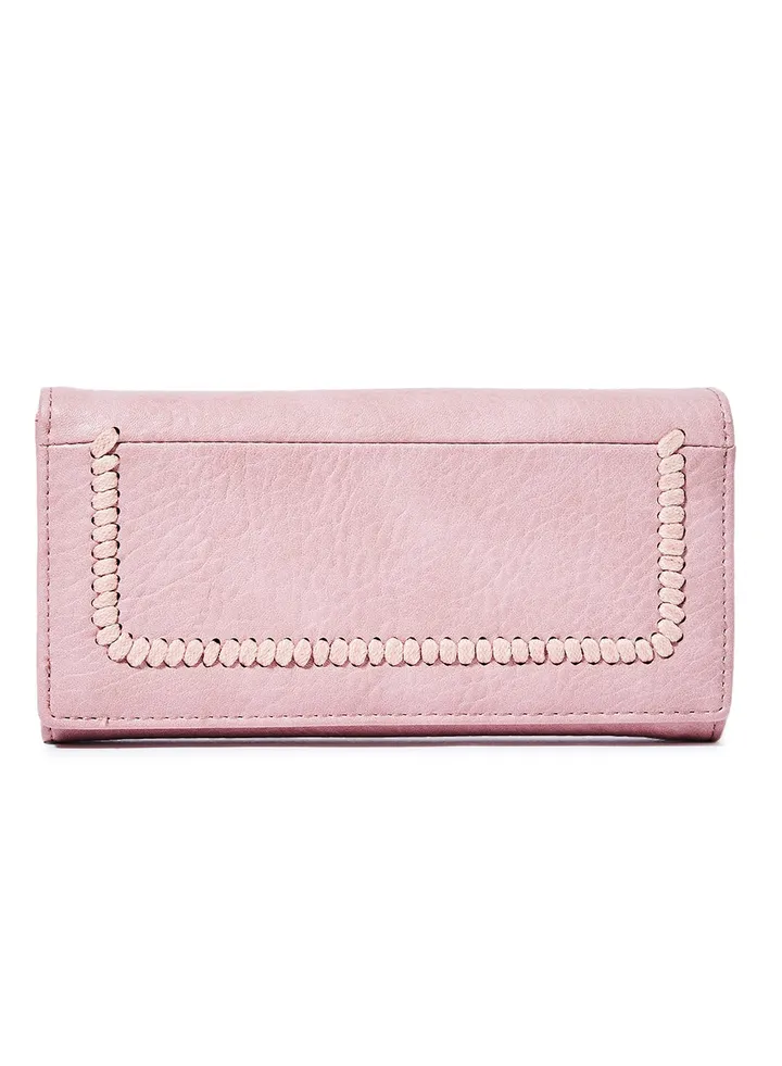 Thread Detail Clutch Pink