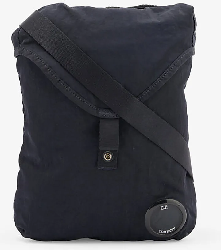 Mens Total Eclipse Brand-tab Woven Cross-body bag