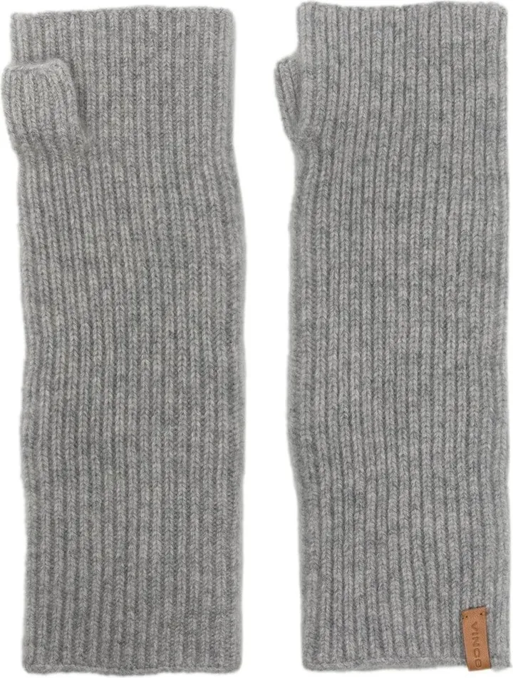 Ribbed-Knit Cashmere Hand Warmer