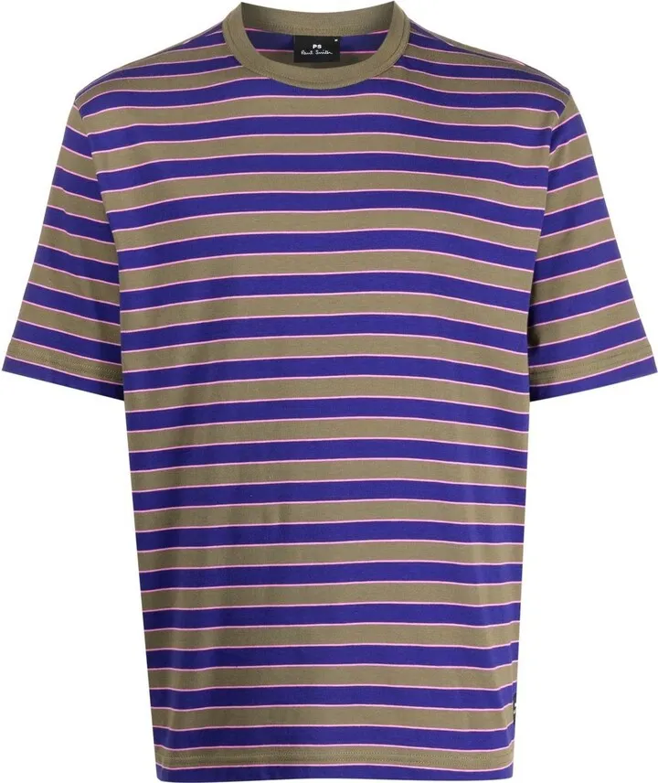 horizontal-stripe organic cotton T-shirt
