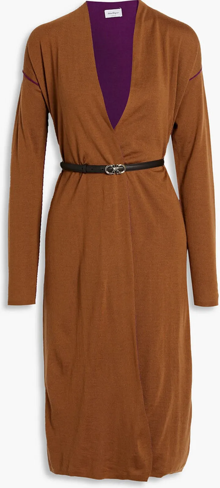 Belted cashmere cardigan
