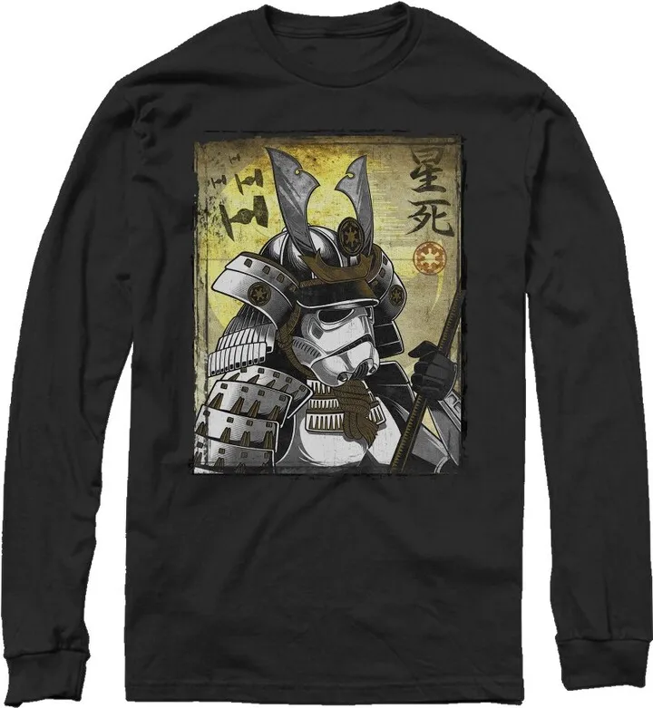 Men's Star Wars Samurai Stormtrooper Long Sleeve Shirt - Black - Medium