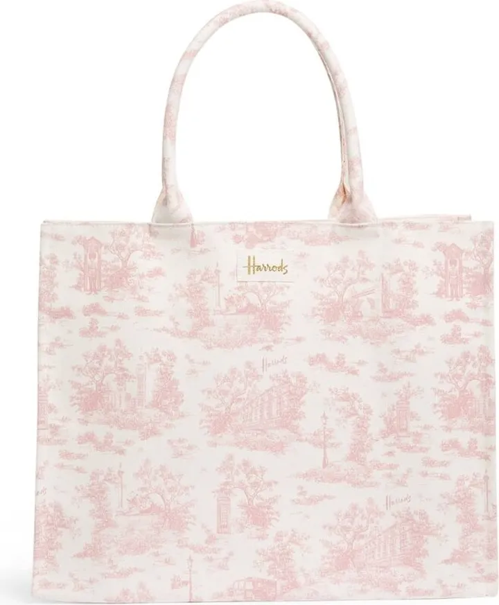 Harrods Toile Grocery Shopper Bag