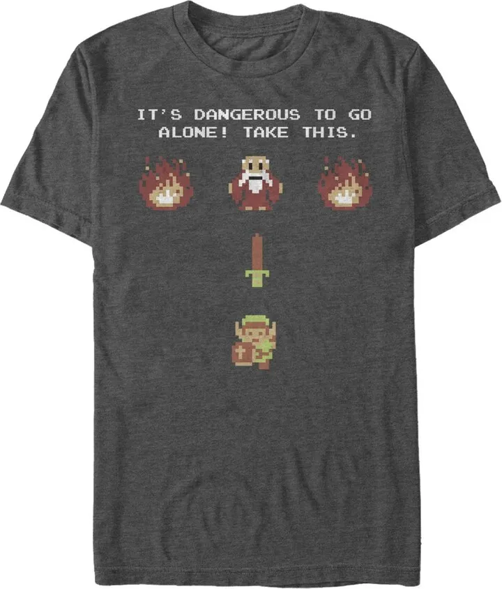 Men's Nintendo Legend of Zelda Take This T-Shirt - Charcoal Heather - Small
