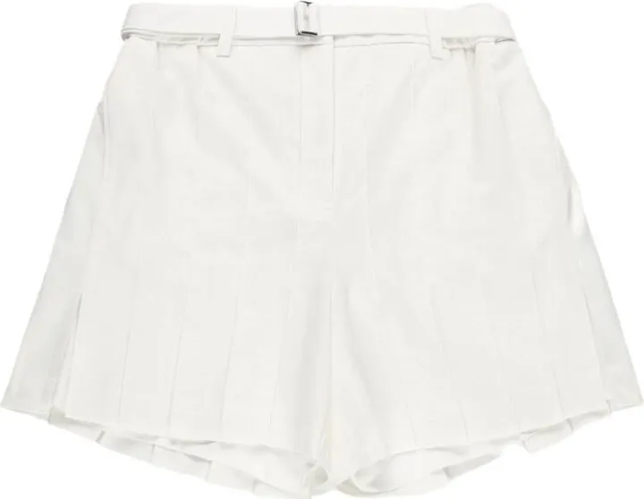 Belted Pleated Shorts