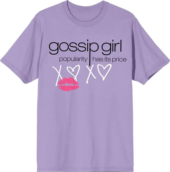 Gossip Girl Popularity Has Its Price Crew Neck Short Sleeve Purple Haze Women’s T-shirt-Small