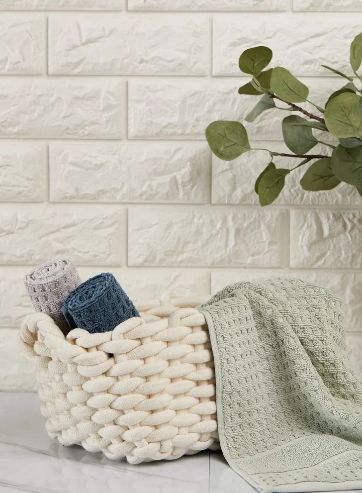 Cream Knitted Storage Basket