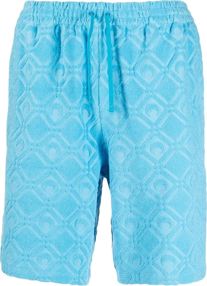 Moon-Jacquard Drawstring Shorts