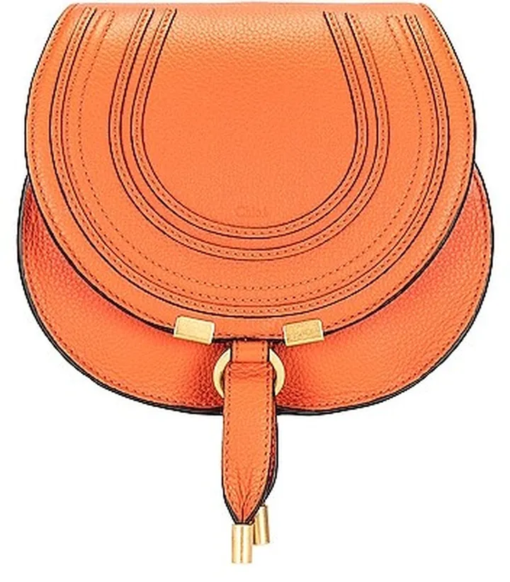 Chloe Mini Marcie Saddle Bag in Orange
