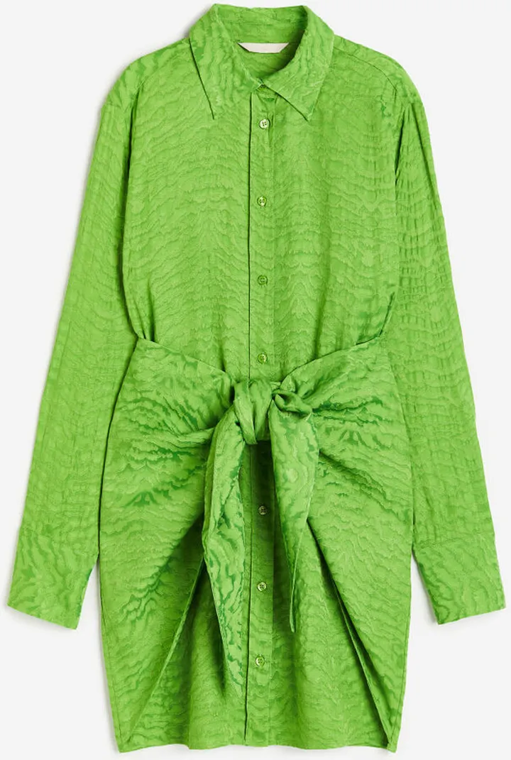 Tie-detail Shirt Dress
