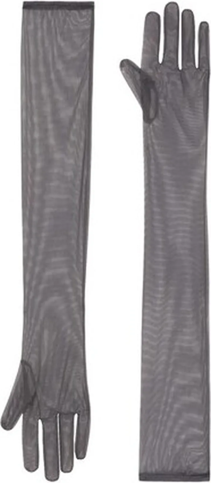 Long light stretch tulle gloves
