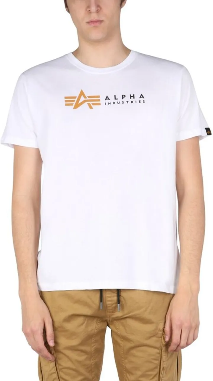 Alpha Industries Logo Print Crewneck T-Shirt