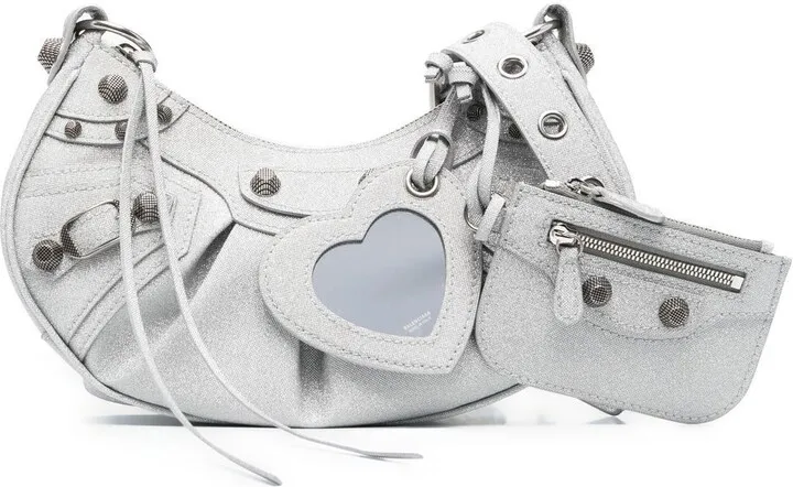 Silver Le Cagole XS Shoulder Bag