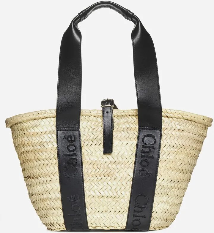 Chloe Sense Raffia Medium Bag
