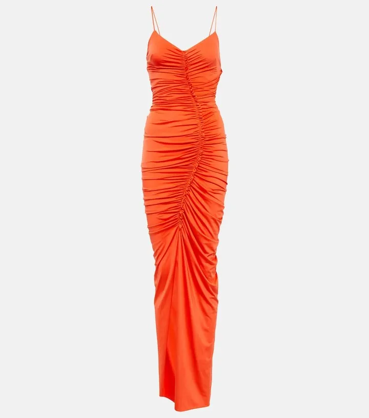 Ruched maxi dress