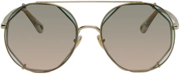 Chloé Gold & Green Demi Sunglasses