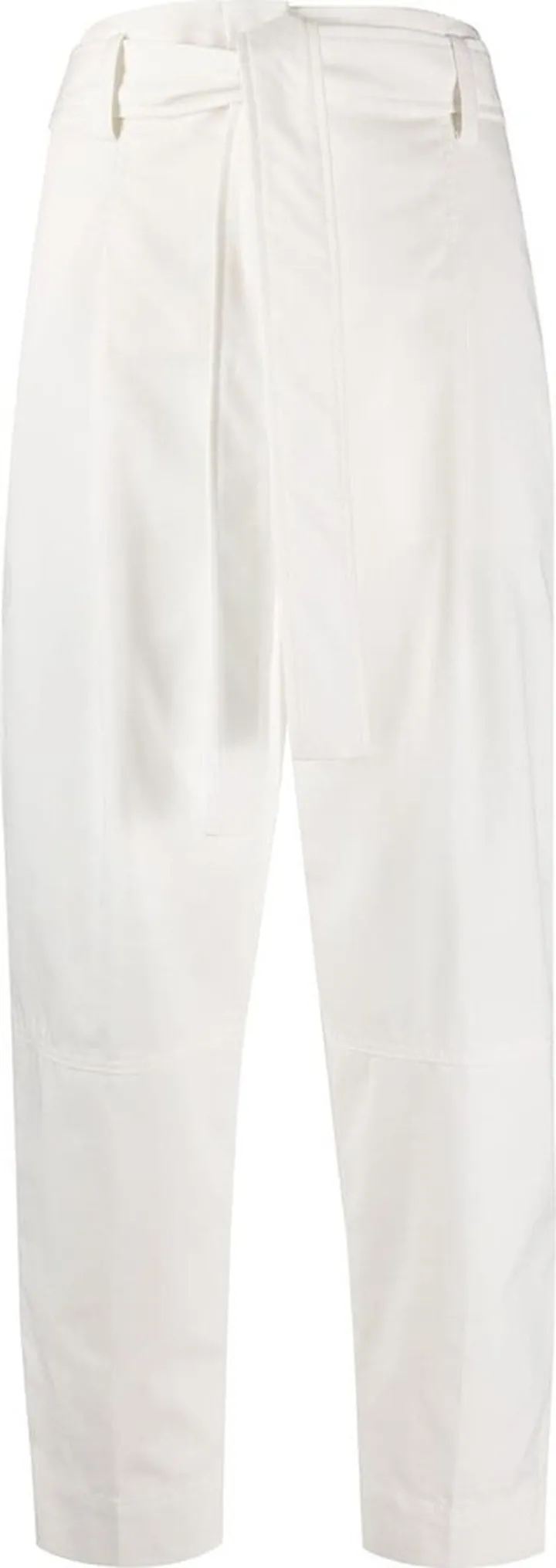 Foldover-Detail Cropped Trousers