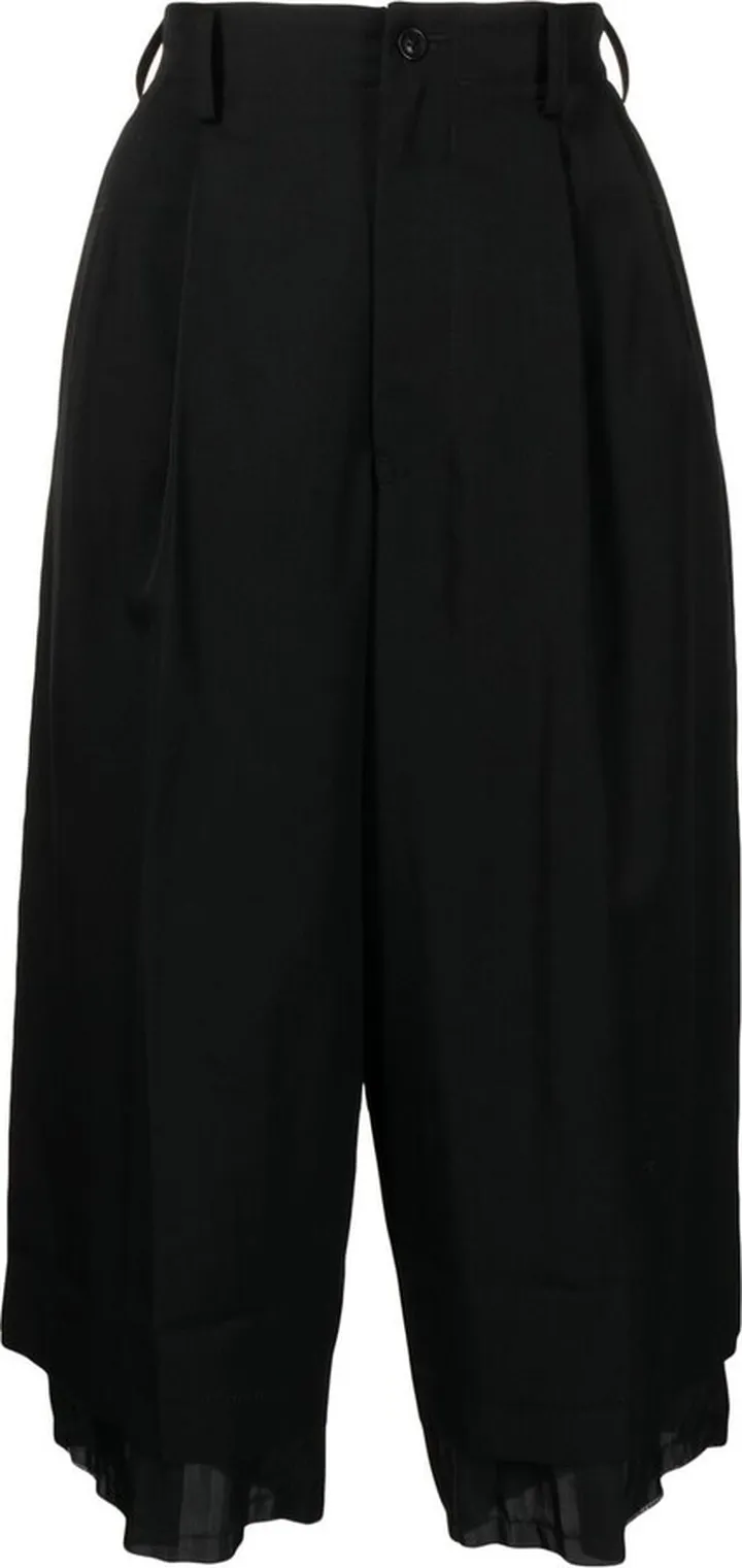Cropped Wide-Leg Trousers