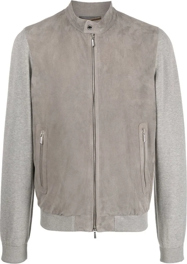 Mendini-URP suede bomber jacket