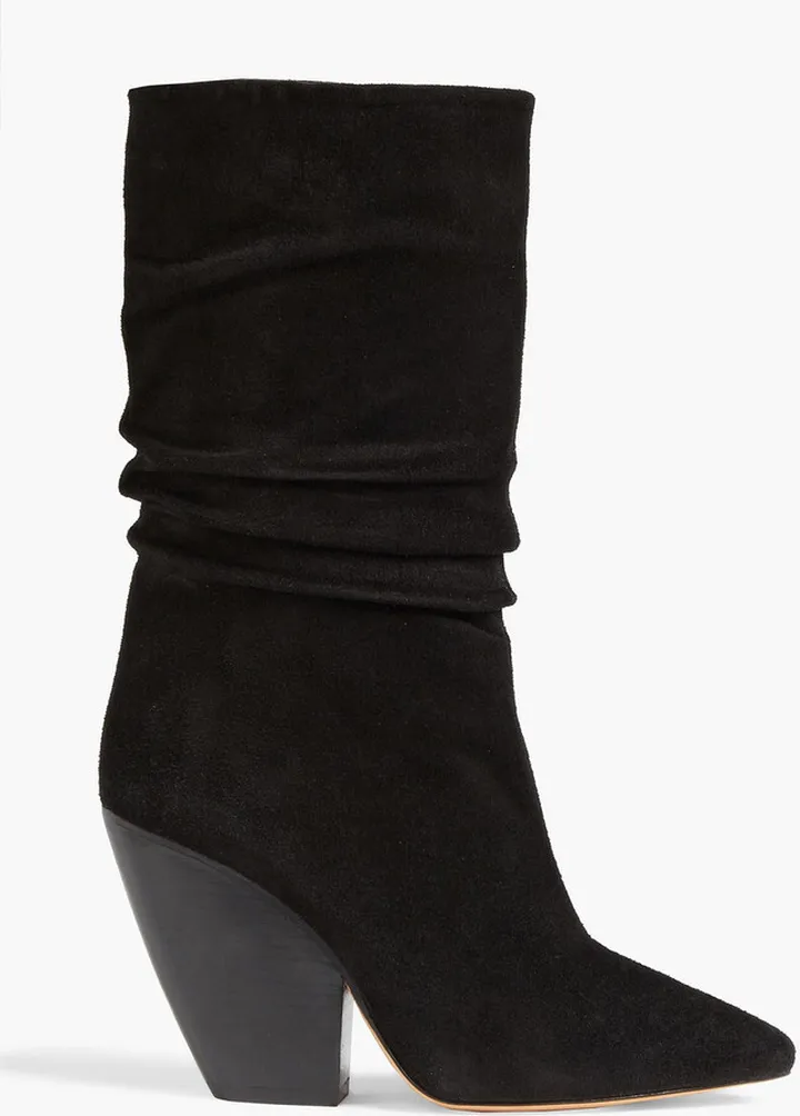 Cristobal ruched suede ankle boots