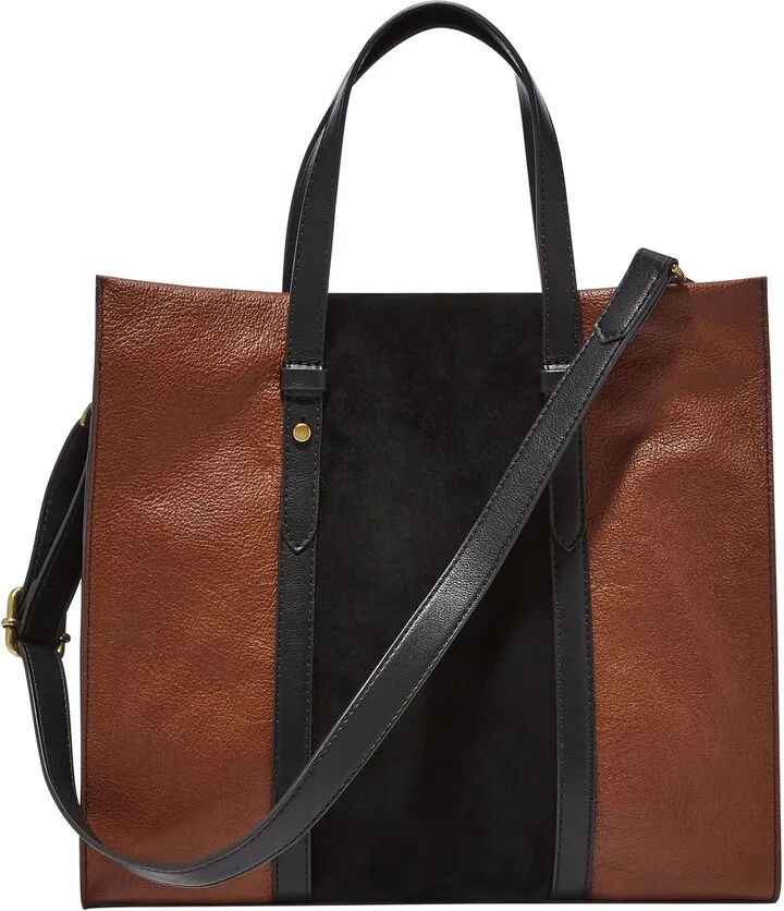 Fossil Women's Kingston Suede Leather Tote
