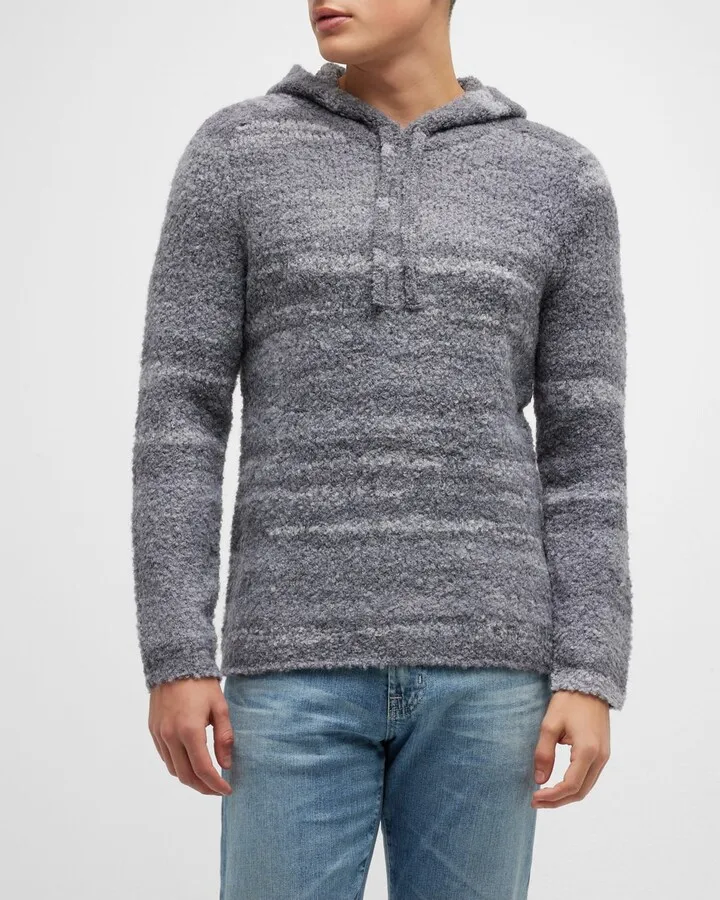 Men's Rollins Striped Boucle Hoodie