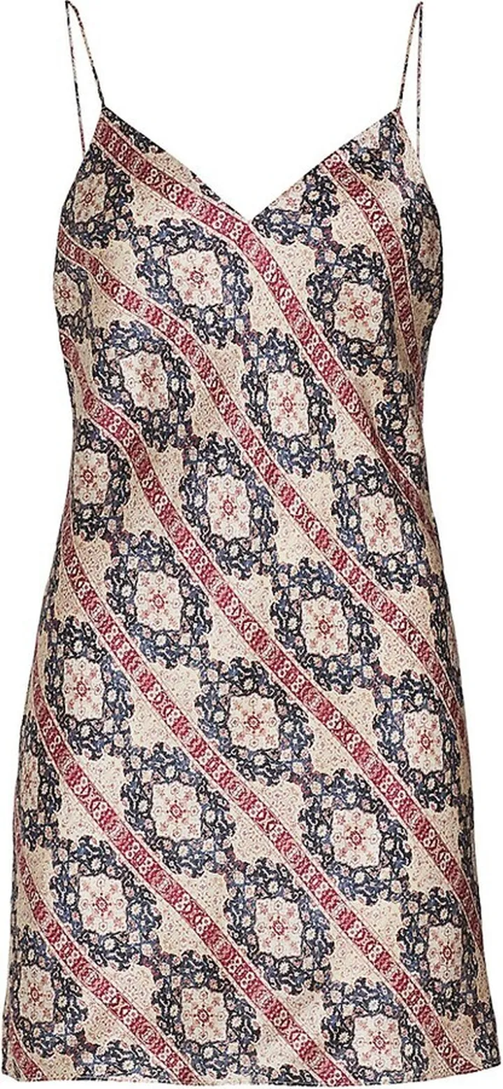 Roxanne Printed Silk Slipdress