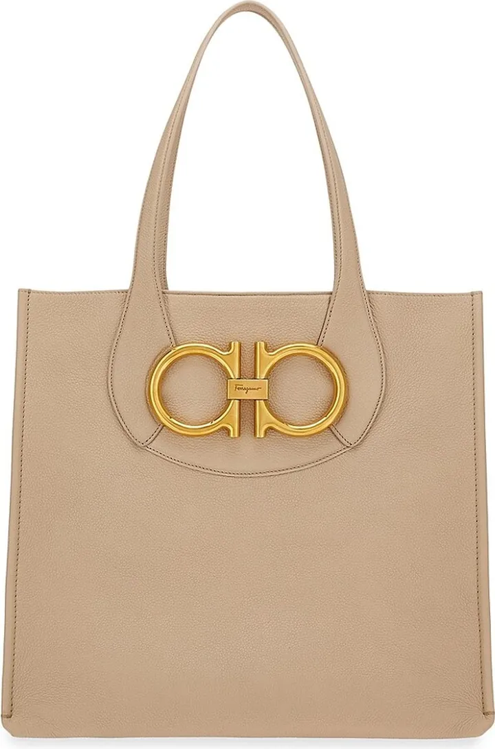 Maxi Gancino Leather Tote