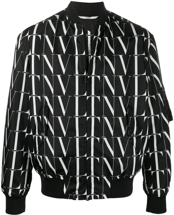 VLTN print bomber jacket