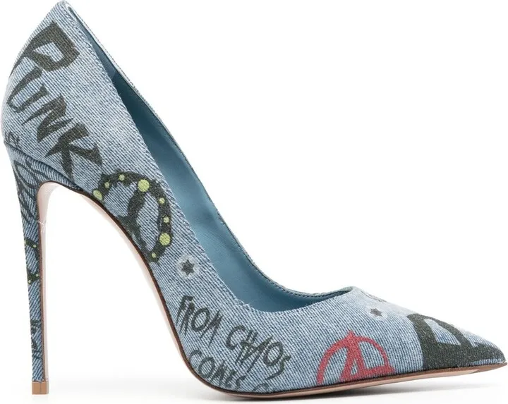 Punk 120mm denim pumps