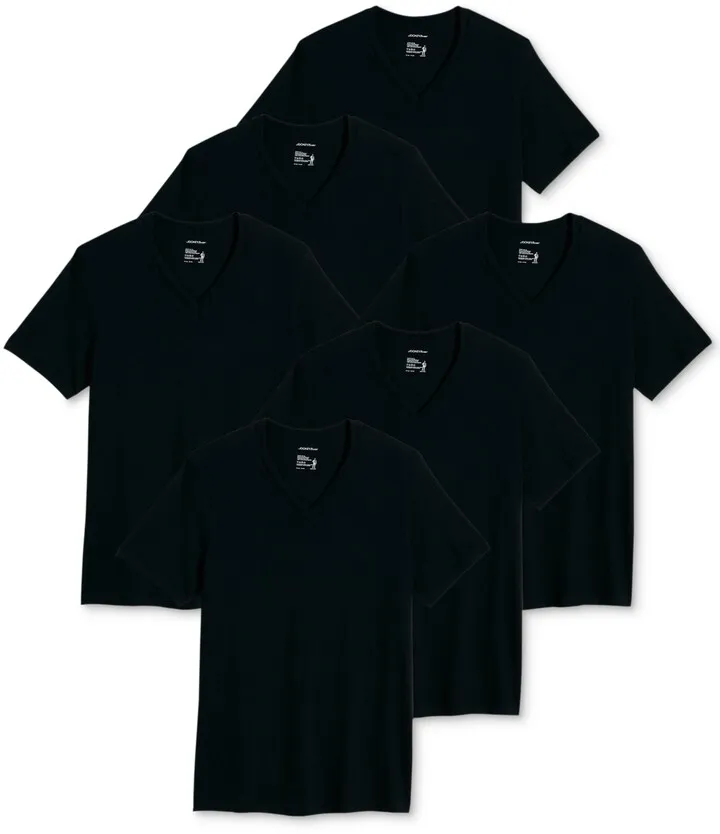 Jockey Men's 6-Pk. Classic Cotton V-Neck T-Shirts