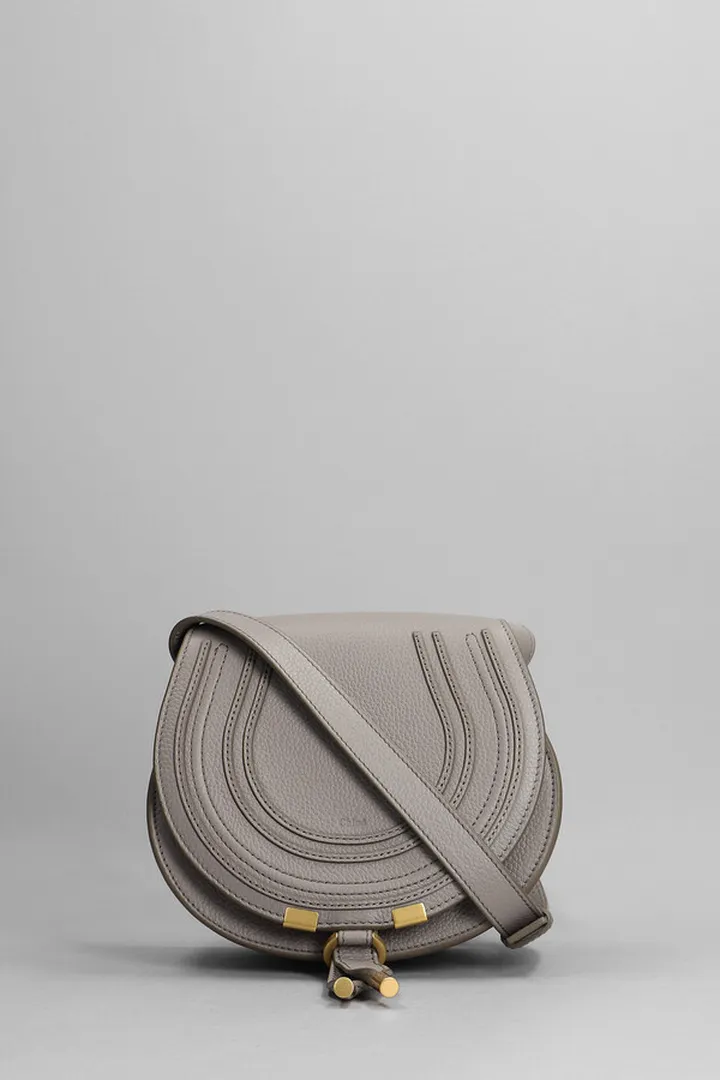 Mercie Shoulder Bag In Grey Leather