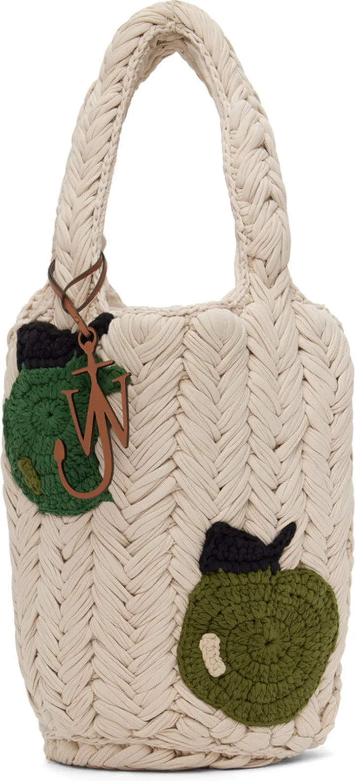 JW Anderson SSENSE Exclusive Beige Apple Knitted Tote