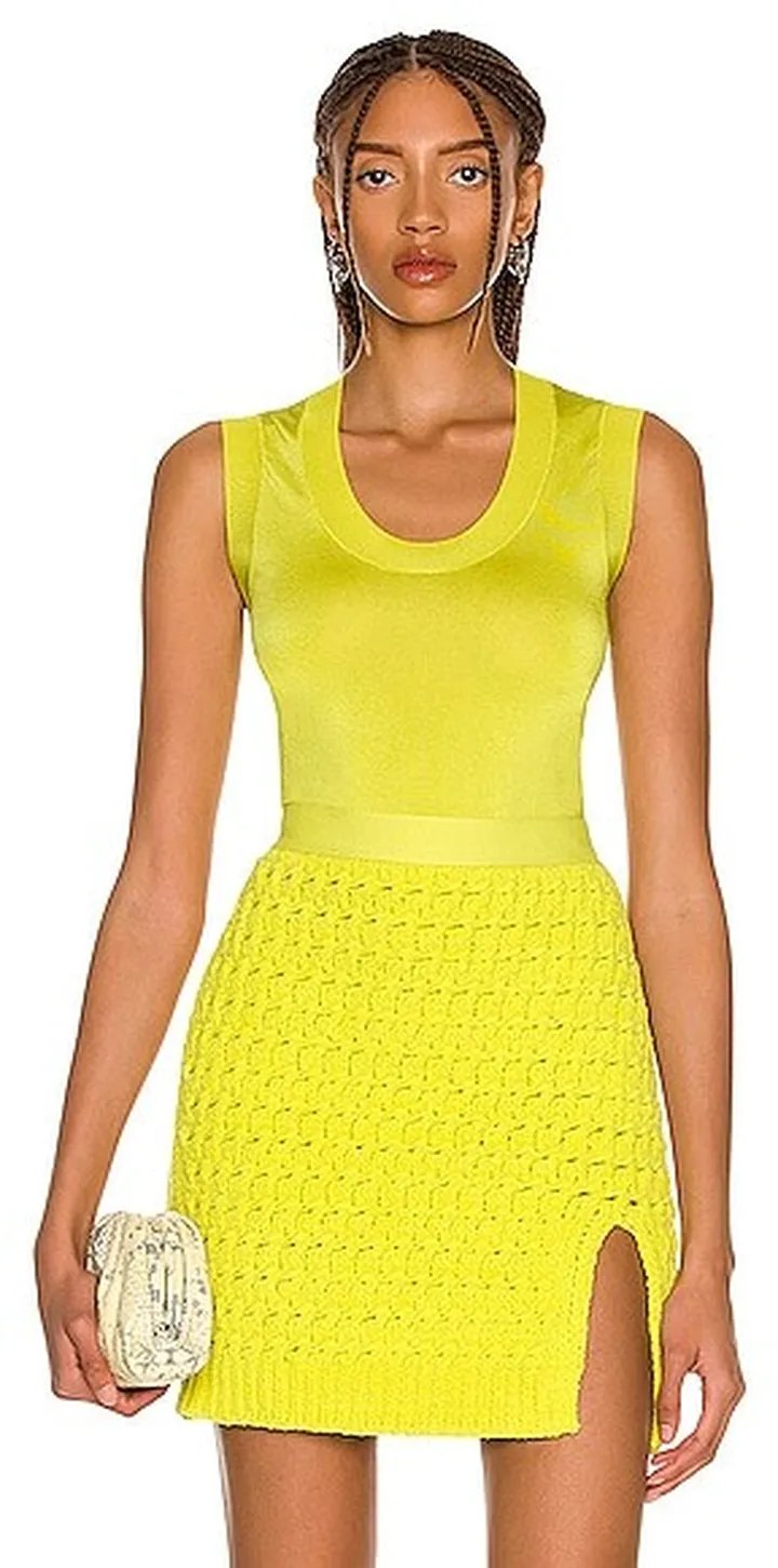 Bottega Veneta Fluid Jersey Bodysuit in Green