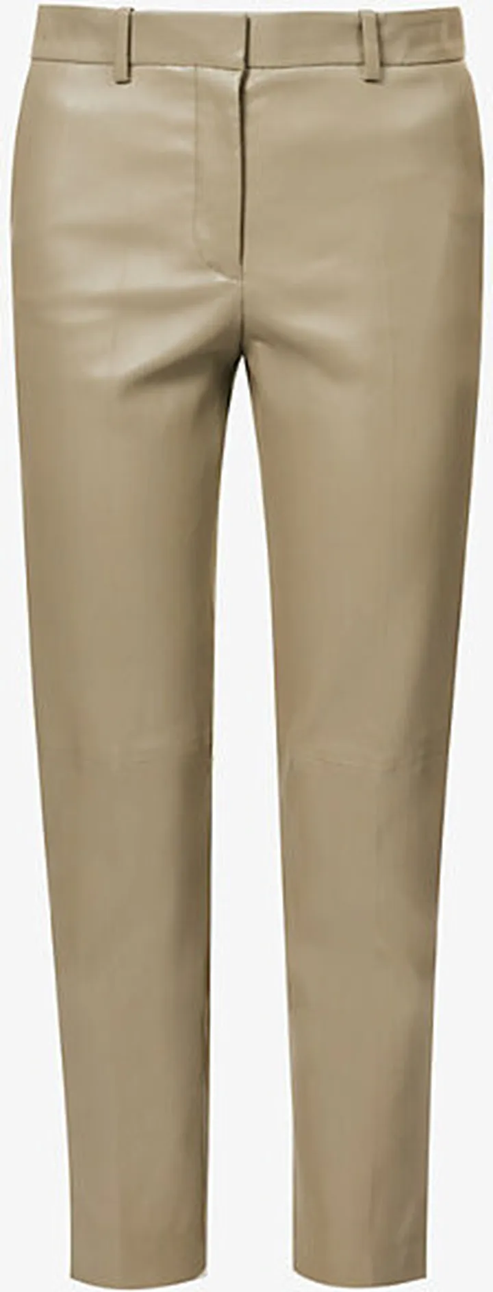Womens Pewter Coleman Straight-leg Stretch-leather Trousers