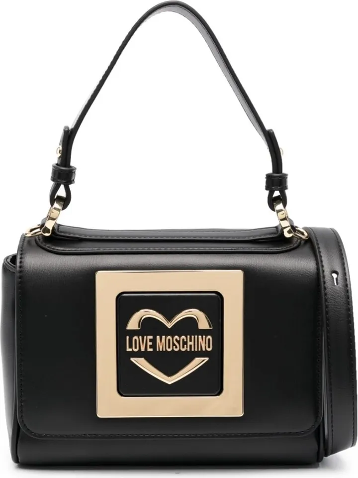 Logo-Plaque Leather Bag