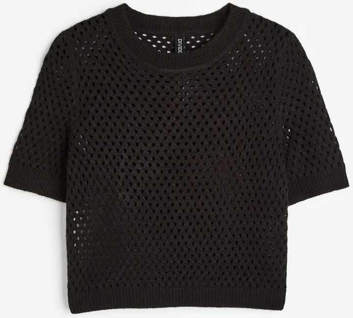 Hole-knit Top