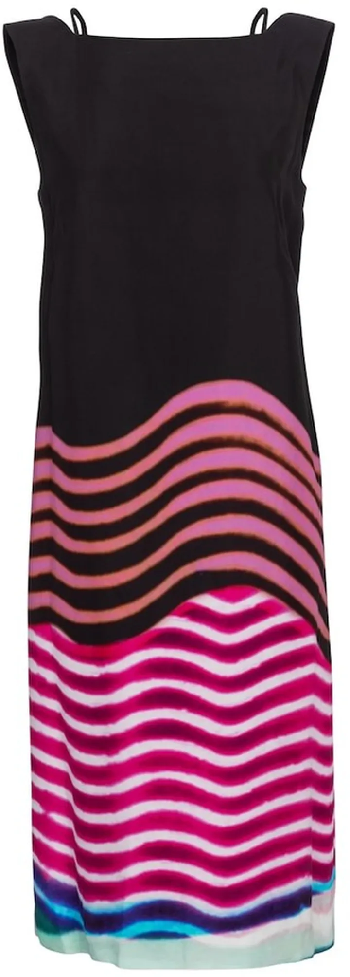 Printed boatneck midi dress