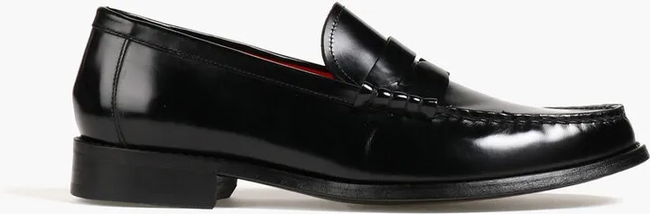 Cassini glossed-leather loafers